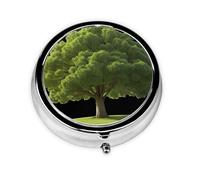 GGNKDL Savior in The Dry Desert Prints Round Mini Pill Box with 3 compartments for Pill Storage and Portable Travel