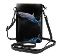 GGNKDL Shark swimming printing Crossbody bag, mobile phone bag, women's small wallet, a practical gift suitable for going out, exercising, and shopping