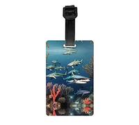 GGNKDL Sharks Under The sea Prints Luggage Tags and Travel Bag Tags are Suitable for Both Men and Women to Prevent Luggage