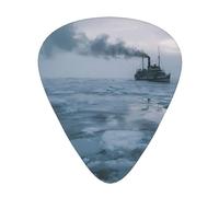 GGNKDL Ship on Ice Prints Guitar plectrum 12 pieces with three thickness plectrum combinations suitable for bass and ukulele