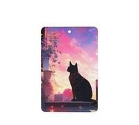GGNKDL Silent kitten back prints 6-piece Rectangle car air freshener with hanging type car accessories