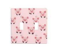 GGNKDL Simple strokes of pig head printing Switch cover decorative wall panel suitable for residential and commercial areas 4.5x4.5 In
