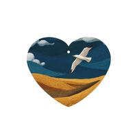GGNKDL Skylarks fly over the wheat fields prints 6-piece Heart Shape car air freshener with hanging type car accessories