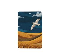 GGNKDL Skylarks fly over the wheat fields prints 6-piece Rectangle car air freshener with hanging type car accessories