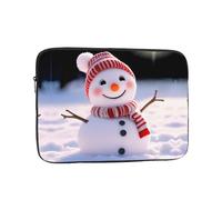 GGNKDL Smiling Snowman Pattern Shockproof Portable Laptop Sleeve Bag 15 inch for Men Women Business Travel, Office Daily Use