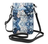 GGNKDL snow white tiger printing Crossbody bag, mobile phone bag, women's small wallet, a practical gift suitable for going out, exercising, and shopping