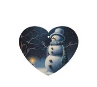 GGNKDL Snowman on Christmas Eve prints 6-piece Heart Shape car air freshener with hanging type car accessories