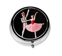 GGNKDL Soldier and Beauty Prints Round Mini Pill Box with 3 compartments for Pill Storage and Portable Travel