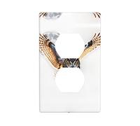 GGNKDL Soul Moon Owl printing Dual socket wall panel household power cover durable for decorative sockets and switches