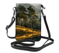 GGNKDL Spruce in the Valley printing Crossbody bag, mobile phone bag, women's small wallet, a practical gift suitable for going out, exercising, and shopping