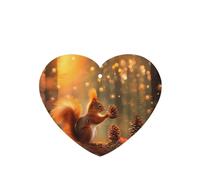 GGNKDL Squirrel Peeling Squirrels prints 6-piece Heart Shape car air freshener with hanging type car accessories