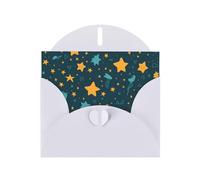 GGNKDL Stars And Happy Fathers Day Prints Greeting Card - High-End Pearlescent Paper With Dazzling Sparkling Effect