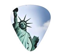 GGNKDL Statue of Liberty in NYC Prints Guitar plectrum 12 pieces with three thickness plectrum combinations suitable for bass and ukulele
