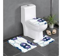 GGNKDL Strange Creature Pattern 3 Piece Bathroom Rugs Set - Non-Slip Bath Rug Set - Easy to Clean and Maintain - Moisture Blocking and Durable