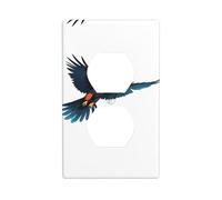 GGNKDL Summit Hawk Silhouette printing Dual socket wall panel household power cover durable for decorative sockets and switches