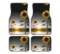 GGNKDL Sunflower at Sunset Printing Car Floor mats with Anti Slip Front and Rear are Suitable for Cars, Trucks and SUV