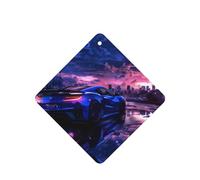 GGNKDL Supercar In Future Sunset prints 6-piece Square car air freshener with hanging type car accessories