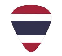 GGNKDL Thailand Flag Prints Guitar plectrum 12 pieces with three thickness plectrum combinations suitable for bass and ukulele