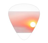GGNKDL The afternoon sunset Prints Guitar plectrum 12 pieces with three thickness plectrum combinations suitable for bass and ukulele