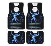 GGNKDL The Devil Steals The Moon Printing Car Floor mats with Anti Slip Front and Rear are Suitable for Cars, Trucks and SUV