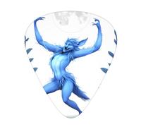 GGNKDL The devil steals the moon Prints Guitar plectrum 12 pieces with three thickness plectrum combinations suitable for bass and ukulele