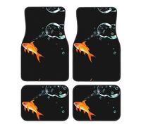 GGNKDL The Goldfish That Spits Bubbles Printing Car Floor mats with Anti Slip Front and Rear are Suitable for Cars, Trucks and SUV