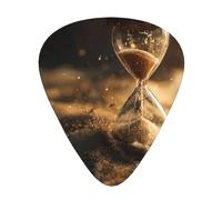 GGNKDL The hourglass sands of time Prints Guitar plectrum 12 pieces with three thickness plectrum combinations suitable for bass and ukulele
