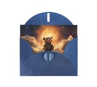 GGNKDL The Little Bear On The Planet Prints Greeting Card - High-End Pearlescent Paper With Dazzling Sparkling Effect