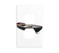 GGNKDL The lonely boat printing Dual socket wall panel household power cover durable for decorative sockets and switches