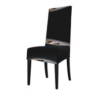 GGNKDL The Lonely Boat Prints Restaurant Chair Covers are Detachable, Super Elastic, and Washable, Suitable for Kitchens