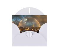 GGNKDL The Rainbow After The Rain Prints Greeting Card - High-End Pearlescent Paper With Dazzling Sparkling Effect