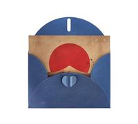 GGNKDL The Rising Sun Prints Greeting Card - High-End Pearlescent Paper With Dazzling Sparkling Effect