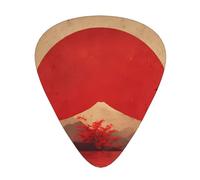 GGNKDL The rising sun Prints Guitar plectrum 12 pieces with three thickness plectrum combinations suitable for bass and ukulele