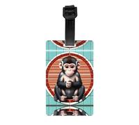 GGNKDL The Silent Monkey Prints Luggage Tags and Travel Bag Tags are Suitable for Both Men and Women to Prevent Luggage