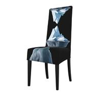 GGNKDL The tip of The Iceberg Prints Restaurant Chair Covers are Detachable, Super Elastic, and Washable, Suitable for Kitchens