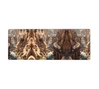 GGNKDL The Train in The Gorge Prints Gaming Mouse pad XXL Large Mouse Mat Long Extended Mouse Pad Desk Mat Non-Slip Rubber Mice Pads Stitched Edges Thin Pad 31.5 x 11.8 x 0.12 in