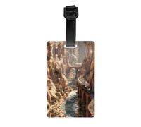 GGNKDL The Train in The Gorge Prints Luggage Tags and Travel Bag Tags are Suitable for Both Men and Women to Prevent Luggage