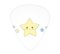 GGNKDL Three little stars Prints Guitar plectrum 12 pieces with three thickness plectrum combinations suitable for bass and ukulele