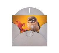 GGNKDL Tiny Owl Prints Greeting Card - High-End Pearlescent Paper With Dazzling Sparkling Effect