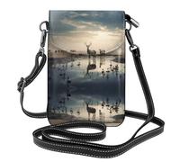 GGNKDL Tranquil River printing Crossbody bag, mobile phone bag, women's small wallet, a practical gift suitable for going out, exercising, and shopping