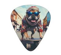GGNKDL Trendy Pitbulls Prints Guitar plectrum 12 pieces with three thickness plectrum combinations suitable for bass and ukulele
