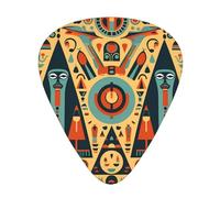 GGNKDL Triangle Tower Image Man Prints Guitar plectrum 12 pieces with three thickness plectrum combinations suitable for bass and ukulele