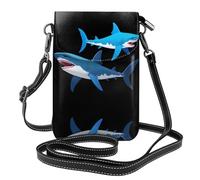 GGNKDL Tribal Shark printing Crossbody bag, mobile phone bag, women's small wallet, a practical gift suitable for going out, exercising, and shopping
