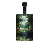 GGNKDL Tropical rain Forest Prints Luggage Tags and Travel Bag Tags are Suitable for Both Men and Women to Prevent Luggage
