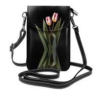 GGNKDL tulip flowers printing Crossbody bag, mobile phone bag, women's small wallet, a practical gift suitable for going out, exercising, and shopping
