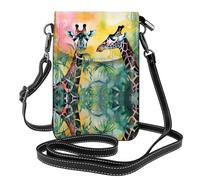 GGNKDL Two giraffes. printing Crossbody bag, mobile phone bag, women's small wallet, a practical gift suitable for going out, exercising, and shopping
