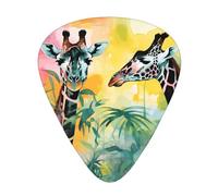 GGNKDL Two giraffes. Prints Guitar plectrum 12 pieces with three thickness plectrum combinations suitable for bass and ukulele