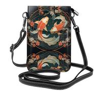 GGNKDL Two koi carps printing Crossbody bag, mobile phone bag, women's small wallet, a practical gift suitable for going out, exercising, and shopping
