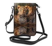 GGNKDL Two leopard brothers printing Crossbody bag, mobile phone bag, women's small wallet, a practical gift suitable for going out, exercising, and shopping