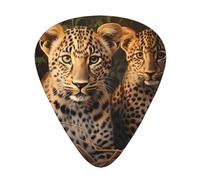 GGNKDL Two leopard brothers Prints Guitar plectrum 12 pieces with three thickness plectrum combinations suitable for bass and ukulele